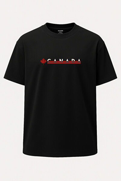 nirvoda Oversized Canada Written Printed Unisex T-Shirt