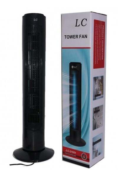 LC مروحة عمودية كهربائية مع جهاز تحكم عن بعد - مروحة هواء عمودية 45 واط، 3 سر...