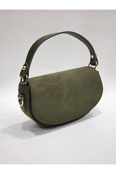 AYSAMOOD Women's Suede Hand and Shoulder Baguette Bag