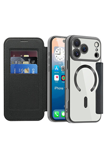 Techsuit Θήκη SmartMag Book για iPhone 17 Pro Max, μαύρη