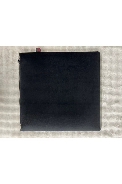 Siyah Tay Tüyü Kırlent Kılıfı 40x40 cm