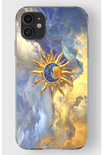 moonset Iphone 11 Uyumlu Baskılı Yumuşak Silikon Şeffaf Telefon Kılıfı