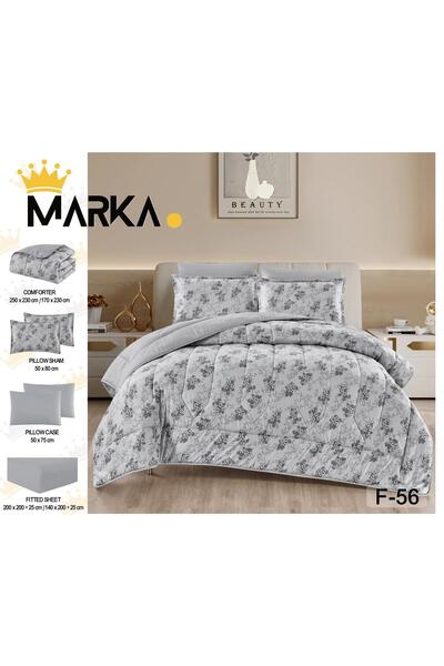 REDROSE COLOR لحاف نفرين صيفي مايكروفايبر ناعم مشجر - مفرش سرير نفرين طقم 6قط...