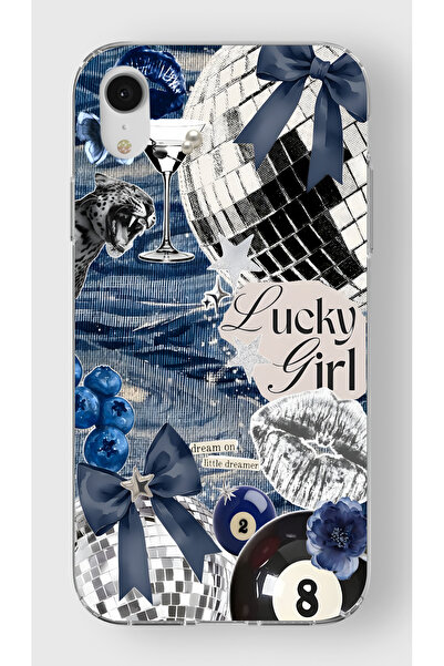 moonset Iphone XR Uyumlu Baskılı Yumuşak Silikon Şeffaf Telefon Kılıfı