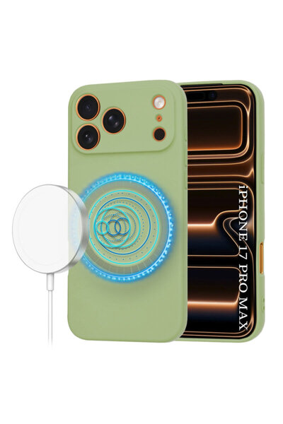 Techsuit Husă din silicon SoftFlex MagSafe pentru iPhone 17 Pro Max, verde