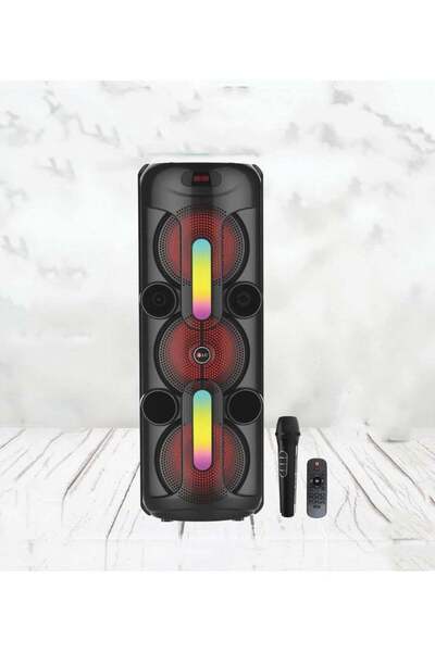 LC Powerful Bluetooth Party Speaker with Wireless Microphone and Remote Contr...