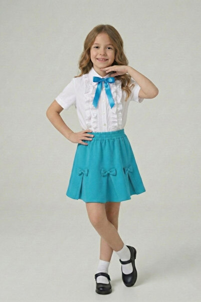FATELLA Дівчача турецька блузка з бантиком і рюшами, спідниця з стрічками 23 ...