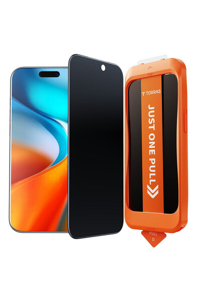 TORRAS GlassGo Install Master Privacy for iPhone 17 Pro Max, Black