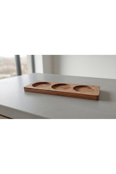 izg Doğal Ahşap 3’lü Mumluk Standı | Minimal Ev Dekorasyonu