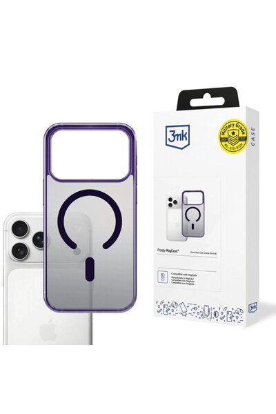 3MK iPhone 17 Pro Max premium Frosty MagCase, μοβ