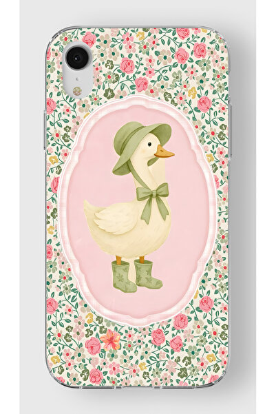 moonset Iphone XR Uyumlu Baskılı Yumuşak Silikon Şeffaf Telefon Kılıfı