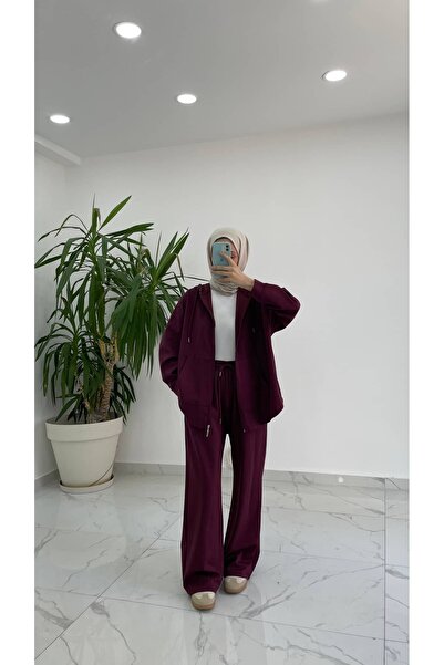 Minharir Set de bază cu glugă pentru femei, din două piese – Set cu croială l...