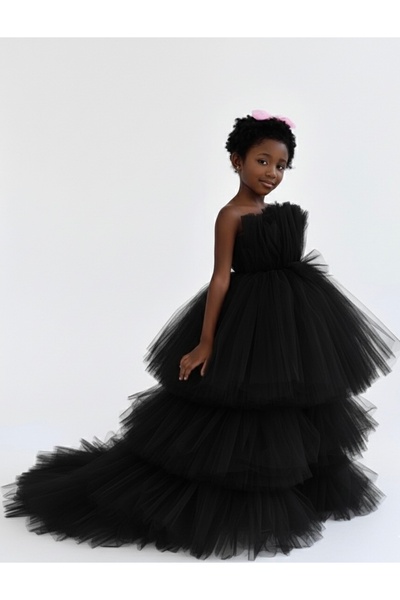 Asel Kids ΚΟΡΙΤΣΙΣΤΙΚΟ ΦΟΡΕΜΑ ΤΟΥΛΙΝΟ ΜΕ ΟΥΡΑ ΚΑΙ ΠΤΥΧΩΣΕΙΣ, ΕΛΑΣΤΙΚΟ ΚΑΤΑΣΚΕ...