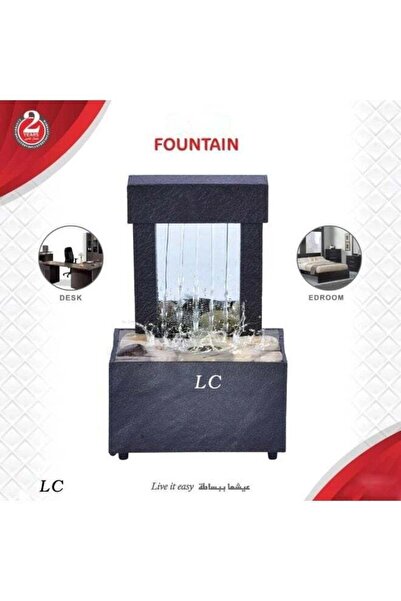 LC نافورة داخلية توضع على الطاولة مزودة بإضاءة LED لتزيين المكتب وغرفة النوم