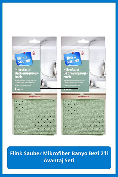 Flink Sauber Flink & Sauber Mikrofiber Banyo Bezi 2'li Avantaj Seti