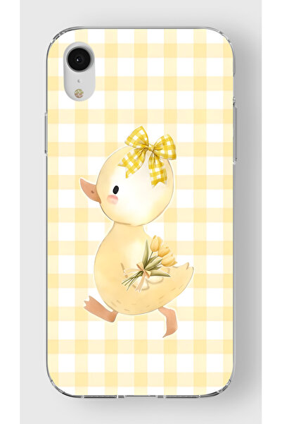 moonset Iphone XR Uyumlu Baskılı Yumuşak Silikon Şeffaf Telefon Kılıfı