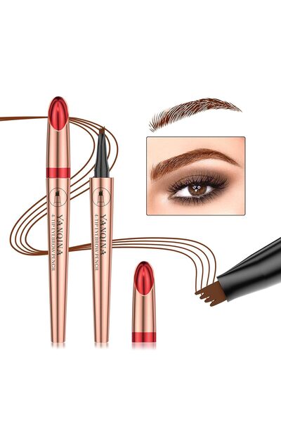 Yanqina Microblading eyebrow pencil, Yanqina, waterproof, dark brown, 4 points