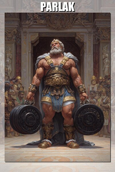 Gym Motivasyon Tasarım Yüksek Çözünürlüklü Sporcu Çerçevesiz Duvar Posteri