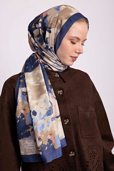 Ayshara Tomurcuk Collection-Sapphire Bud Single-Sided Shawl
