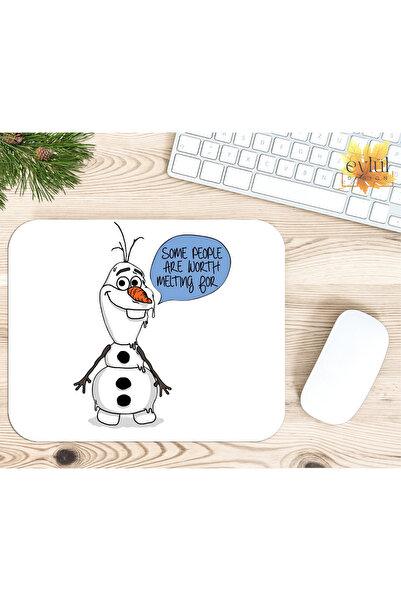 Eylül Design Olaf Themed Colorful Printed Special Design Rectangular Non-Slip...