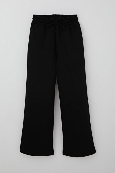 Breeze Girl's Pants Solid Color with Bow Accessories 8-12 Years Old, Black