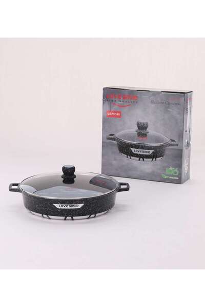 aljahwari 32cm frying pan with glass lid