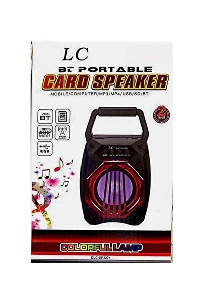 LC Portable Bluetooth Card Speaker with Colorful Light