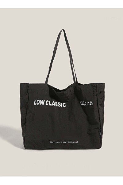 LC LOWCLASSIC Lightweight canvas bag Letter print shoulder bag