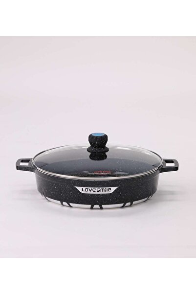 aljahwari 36cm frying pan with glass lid