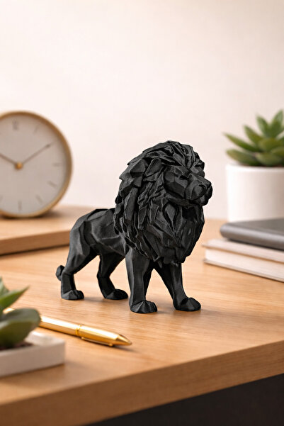 IL-HANST Mini Aslan Figürü – Premium Masaüstü Dekoratif Obje