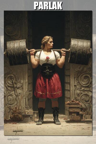 Gym Motivasyon Tasarım Yüksek Çözünürlüklü Sporcu Çerçevesiz Duvar Posteri