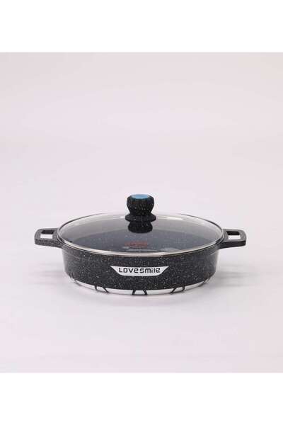 aljahwari 32cm frying pan with glass lid