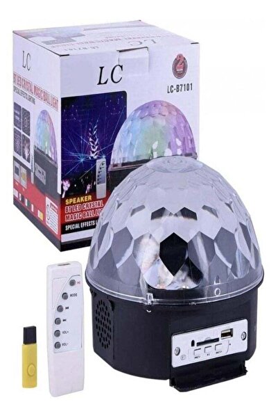 LC LED Crystal Magic Ball Light with Bluetooth Speaker and Remote Control