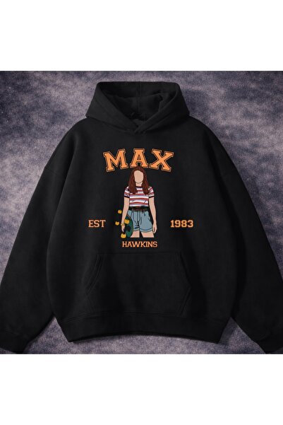 Touz Stranger Things Hellfire Club Baskılı Beyaz Unisex Sweatshirt