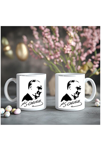 Çağlayan Reklam K. Atatürk Signed Printed Cups.