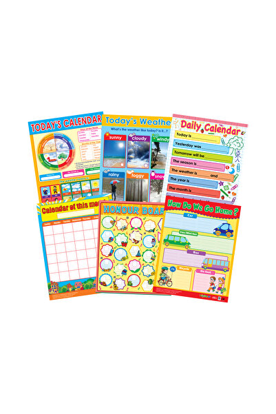 123Publishing House مستلزمات الفصل الدراسي الأساسية (6 لوحات جدارية) - مجموعة...