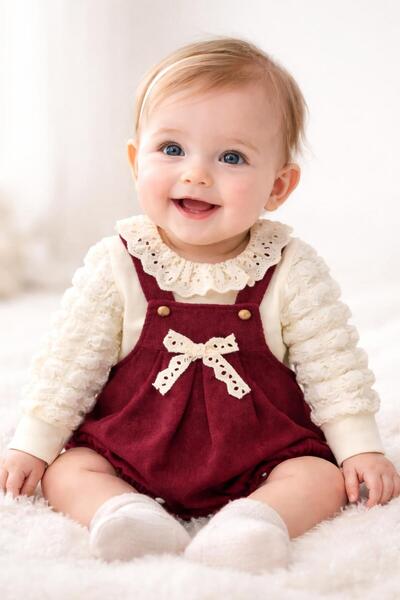 bebekstra Kız Bebek Bella Lace Romper