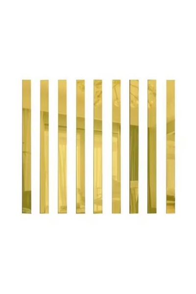 ipeksi pleksi Decorative Strip Mirror Gold Color 2.5Cmx100Cm 5Pcs with Adhesi...