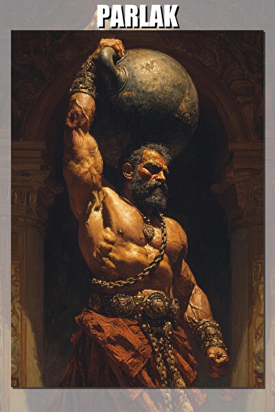 Gym Motivasyon Tasarım Yüksek Çözünürlüklü Sporcu Çerçevesiz Duvar Posteri