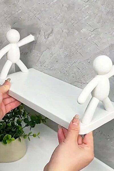 Felyra Raf Organizer – Kendinden Yapışkanlı İnsan Figürlü Banyo & Mutfak Rafı