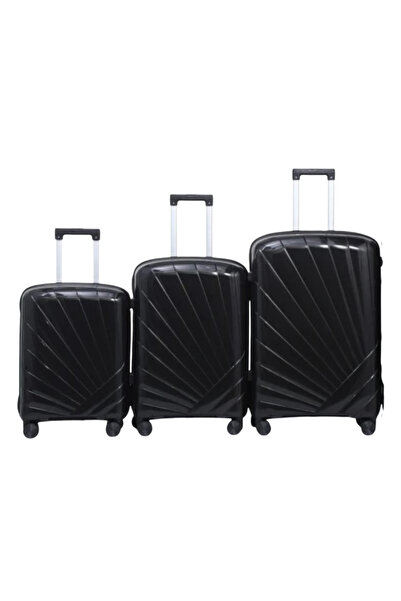 POGAGO 3 Piece PP Luggage Set 28/24/20 Inch | Unbreakable Lightweight Trolley...