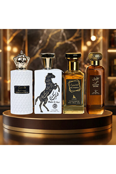 Arab Set of 4 Arabian Men's Perfumes 100ML - Oud Romancia + Malik Al + Al Ham...