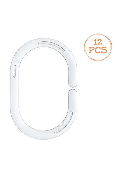 OEM Inele Transparente pentru Perdea de Dus - 12buc