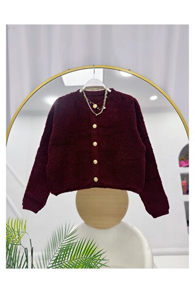ÇALIŞKAN MODA Towel Knitting Tricot Short Cardigan [Std Size 38/42 Size Range]