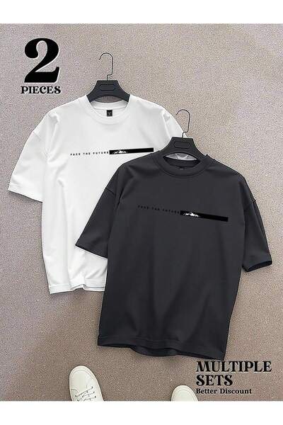 By Layina FACE TO FUTURE ÇİZGİ ERKEK TİŞÖRT