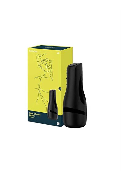 Satisfyer Masturbator Bărbați Men Classic Black, Discret, Reutilizabil, TPE & ABS