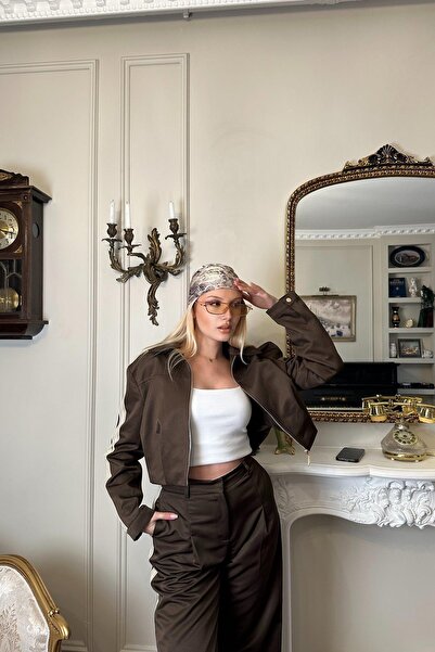 lizge giyim ŞERİT DETAY CROP CEKET