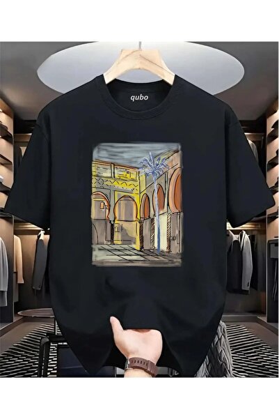 qubo sportswear & company Tricou unisex oversize, din bumbac, cu imprimeu, gu...