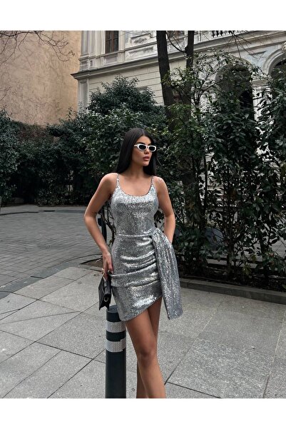 Kedi Fashion Pullu mini elbise