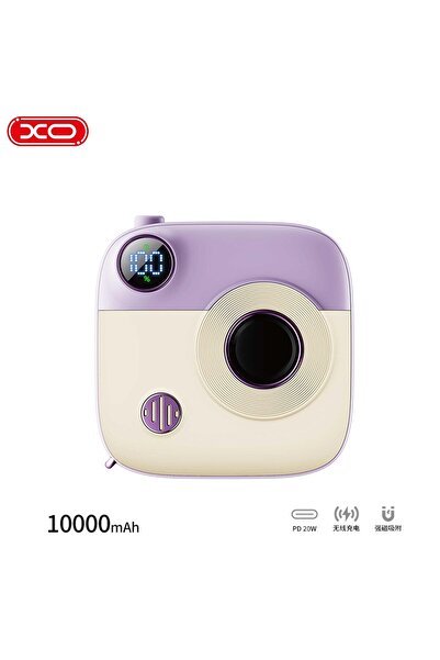 Xo PR223 20W PD Hızlı TYPE-C (USB-C) 10000 mAh MagSafe Kablosuz 2 in 1 Ekranl...